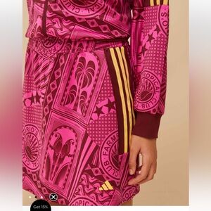 FARM Rio Adidas Tropical Club Pink Skirt size S